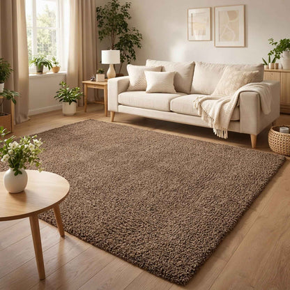 Ainsley Shaggy Rug - Brown