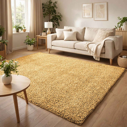 Ainsley Shaggy Rug - Gold