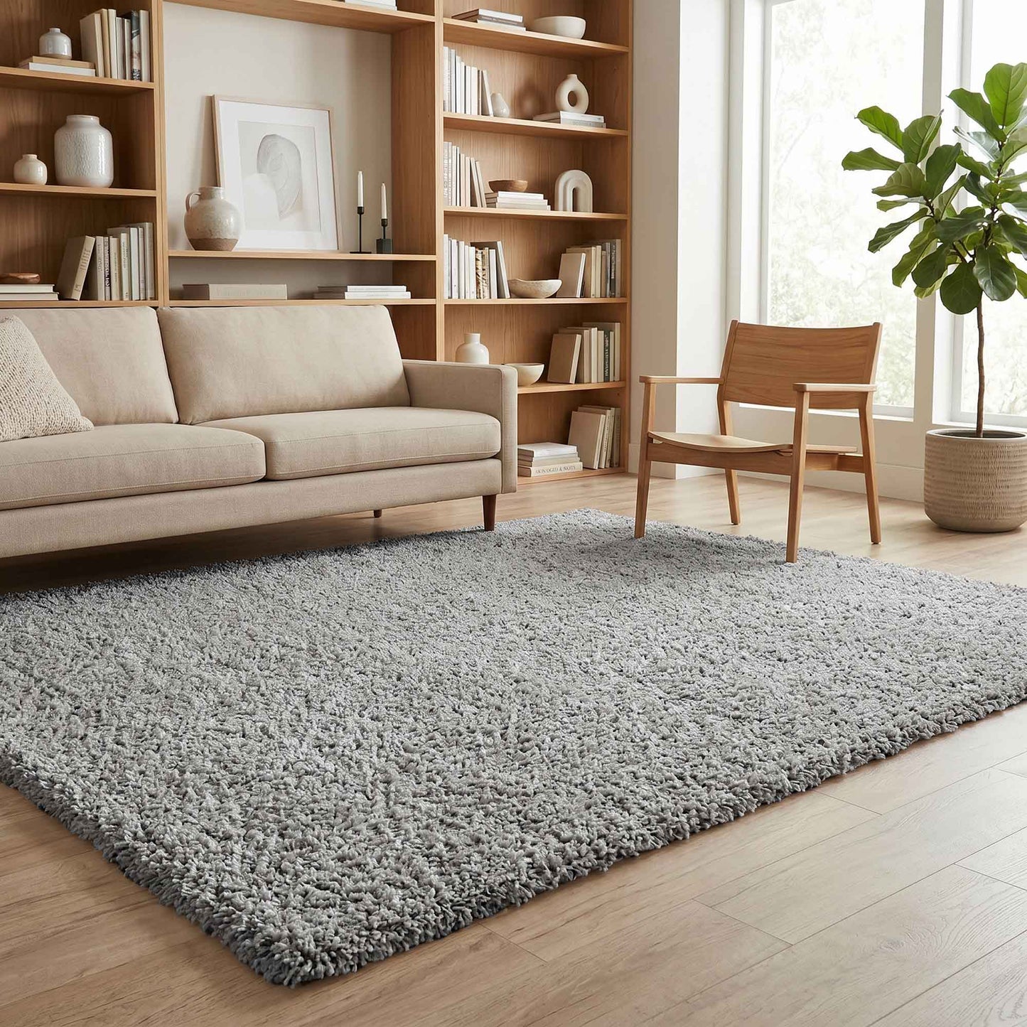Ainsley Shaggy Rug - Dark Grey