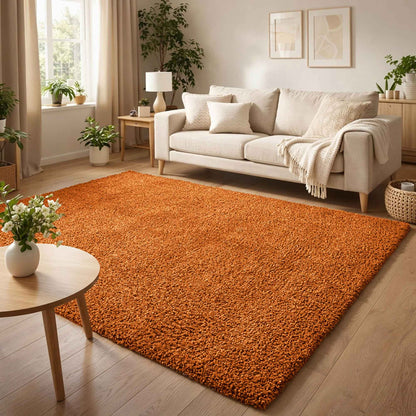 Ainsley Shaggy Rug - Terracotta