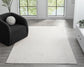 Cream Avior Mottle bobble rug, in a room setting 2