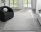 Grey Avior bobble rug, in a room setting 2