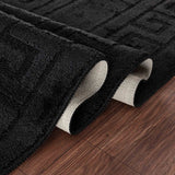 IVY Greek Key Door Mat - Black