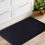 IVY Greek Key Door Mat - Black