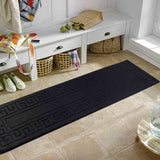 IVY Greek Key Door Mat - Black