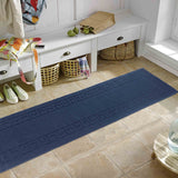 IVY Greek Key Door Mat - Navy