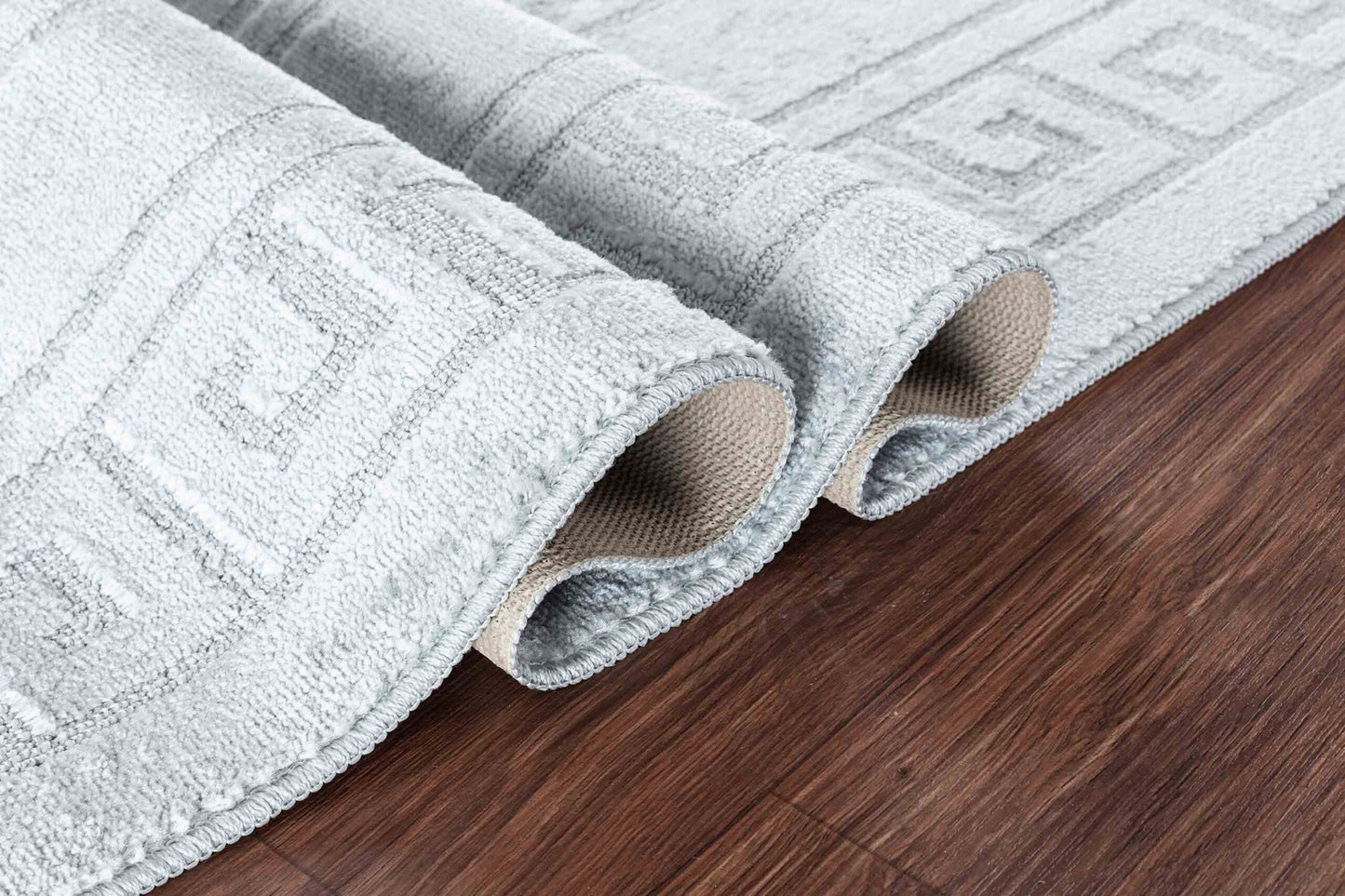 IVY Greek Key Door Mat - Silver