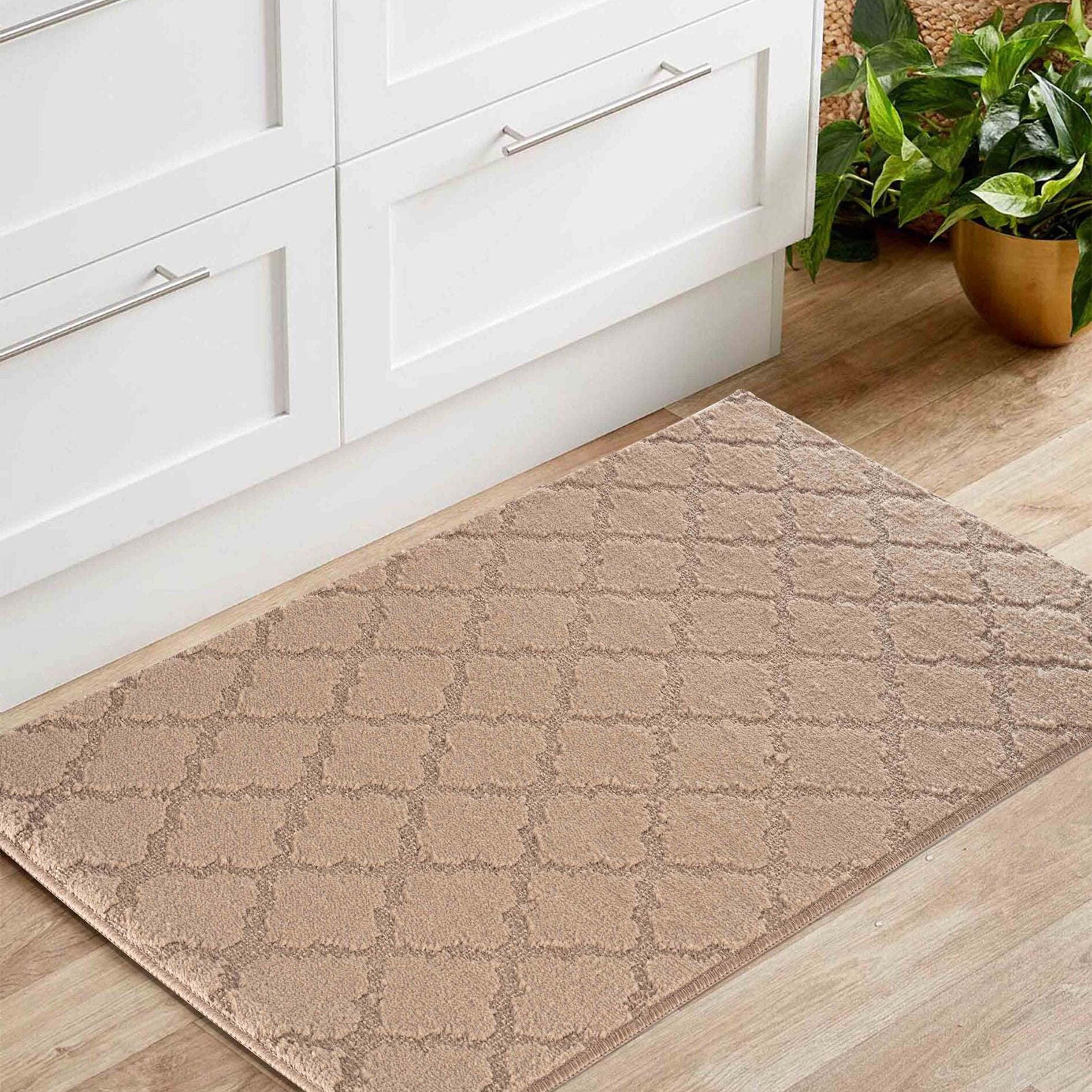 IVY Trellis Door Mat - Beige