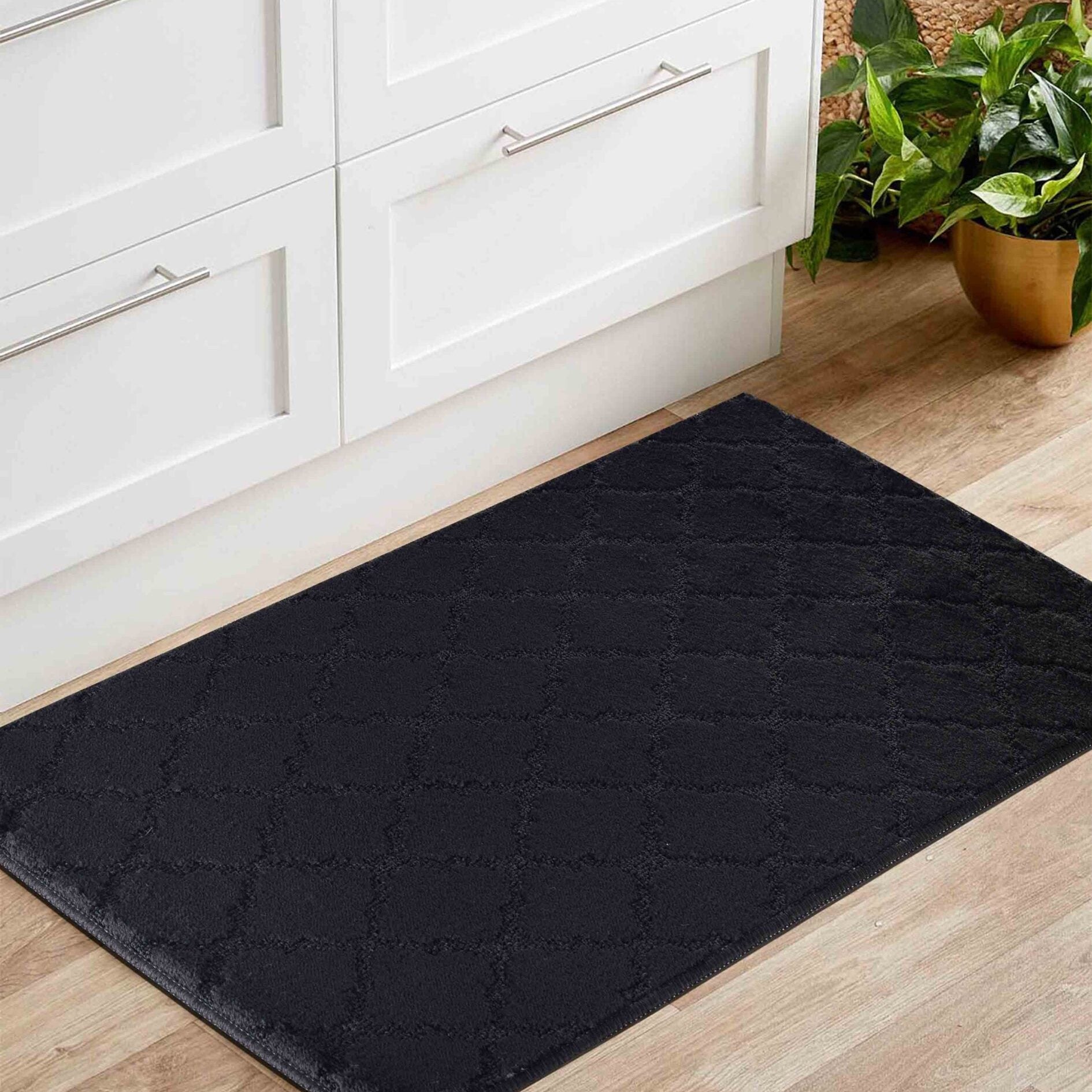 IVY Trellis Door Mat - Black