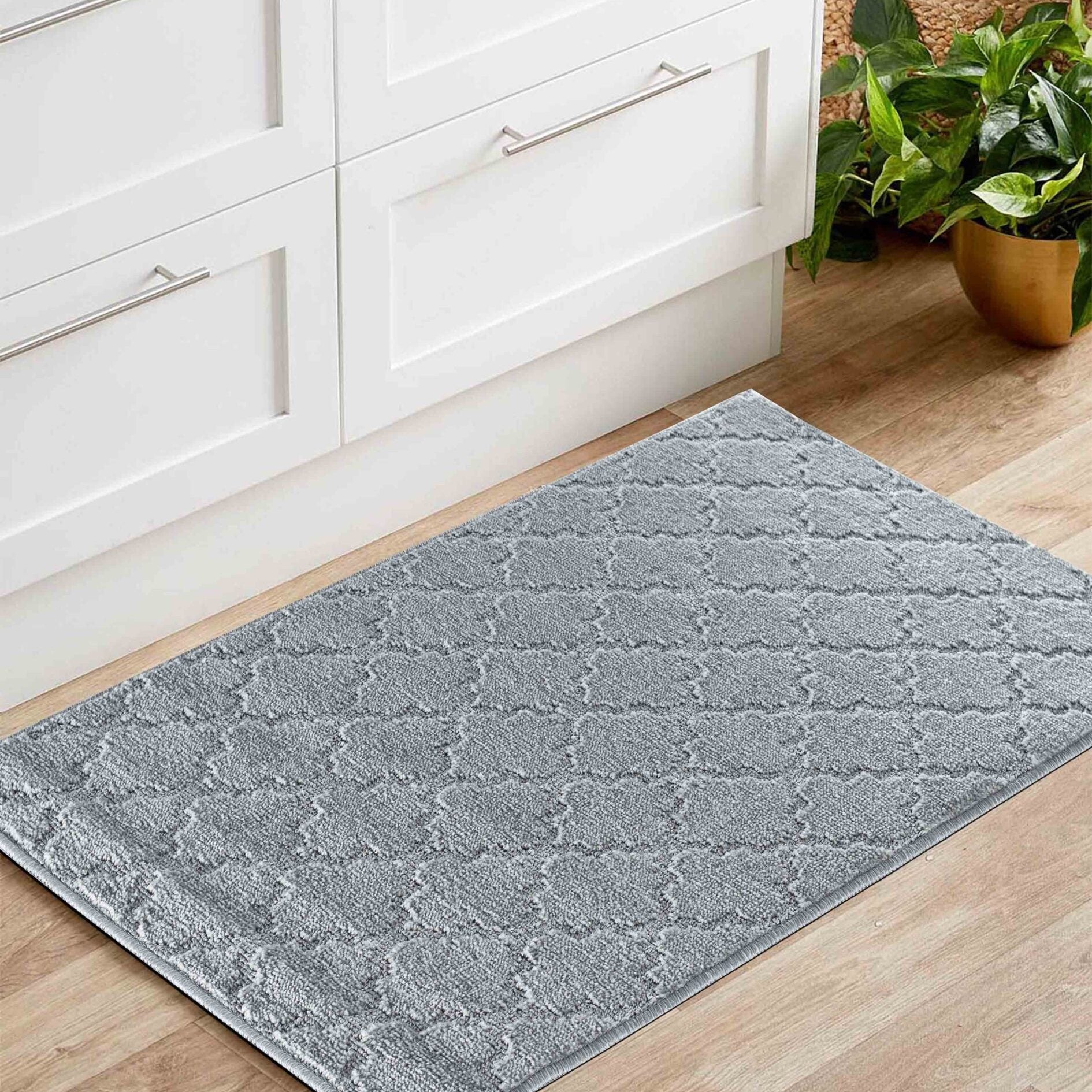 IVY Trellis Door Mat - Silver