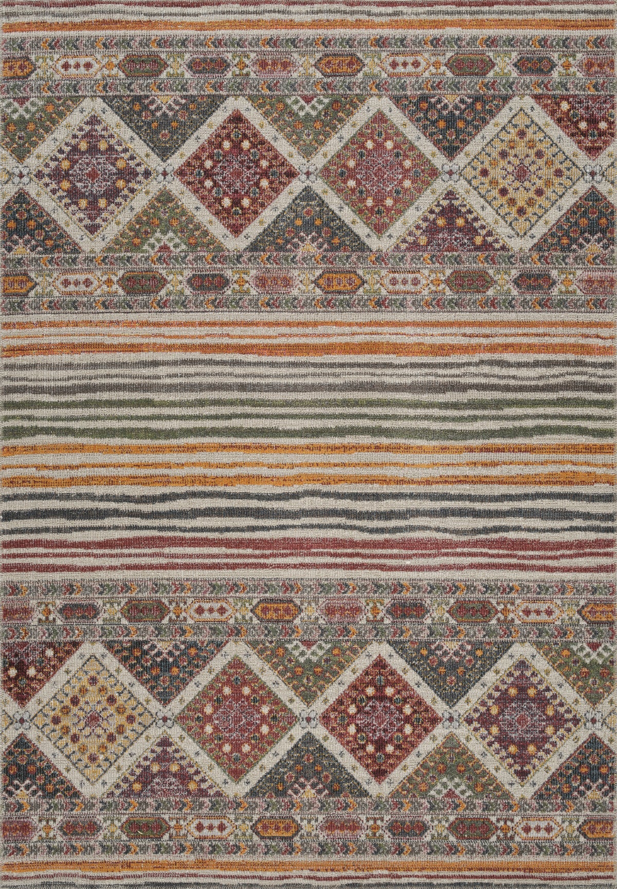Multicolour Aress Heritage modern rug, flat portrait view
