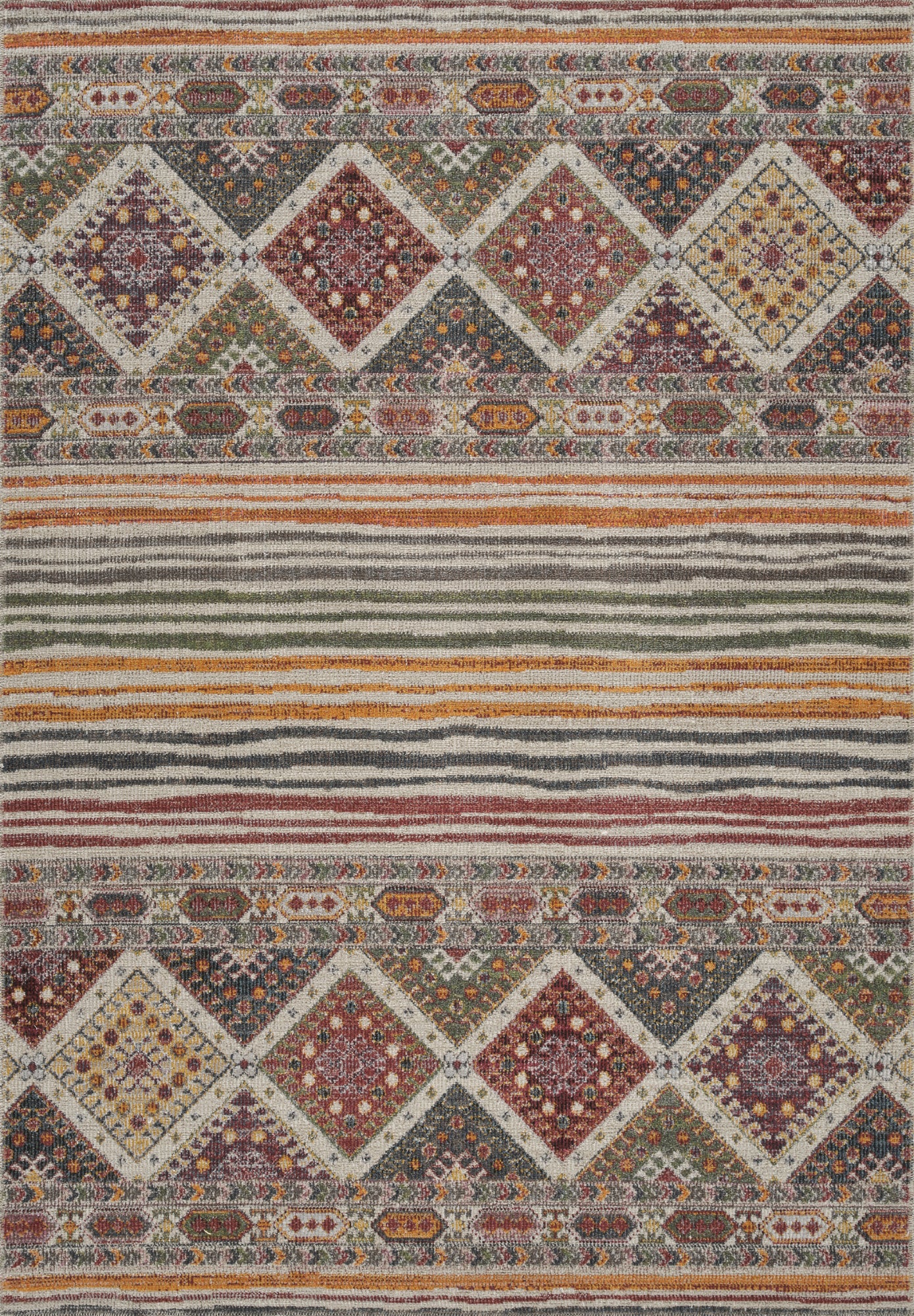 Multicolour Aress Heritage modern rug, flat portrait view