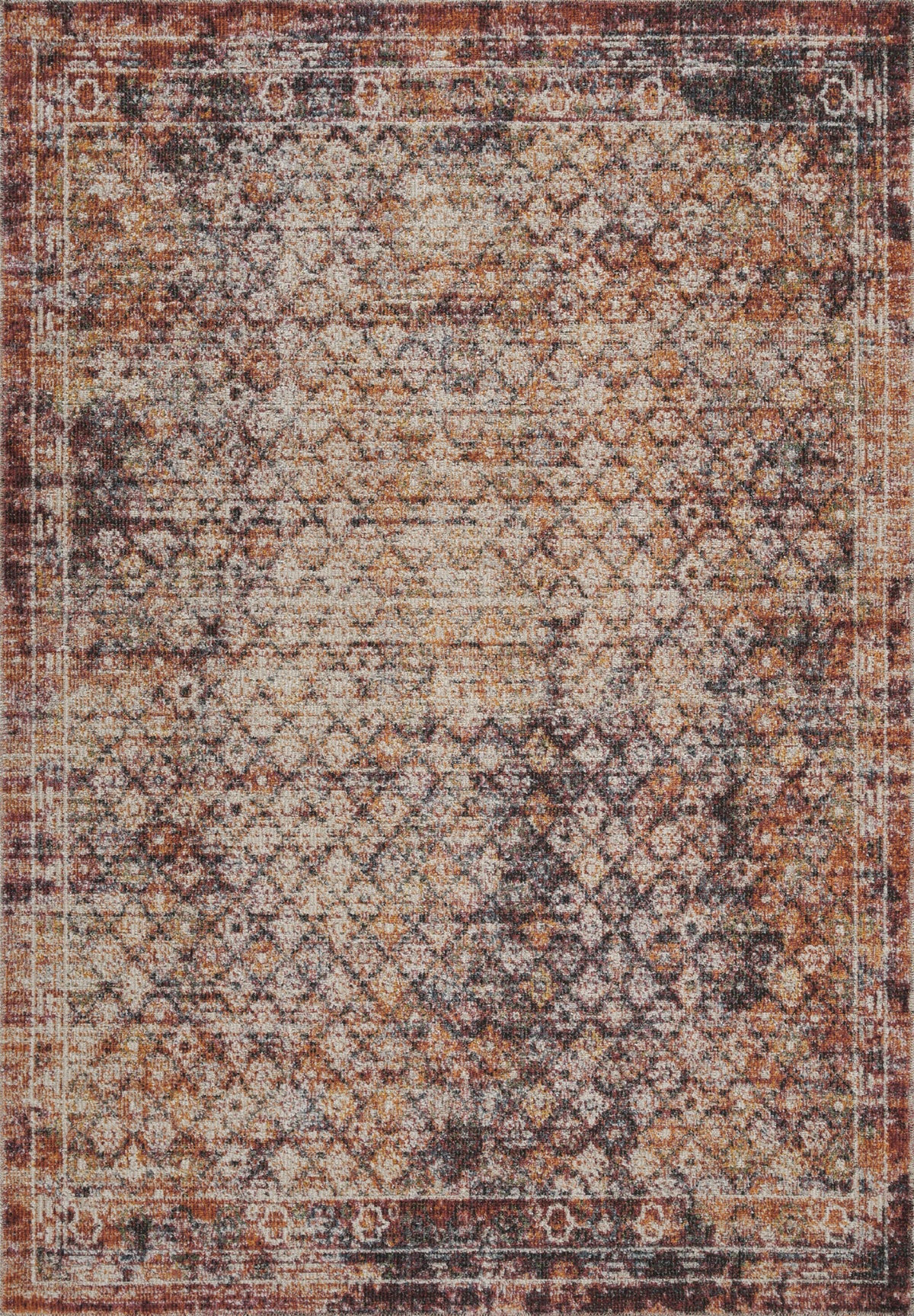 Multicolour Aress Lattice modern rug, flat portrait view