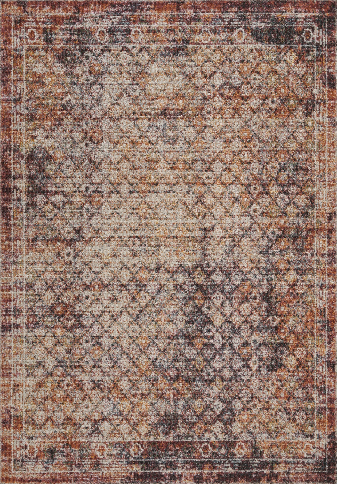 Multicolour Aress Lattice modern rug, flat portrait view