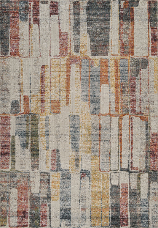 Multicolour Aress Slate modern rug, flat portrait view