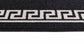 Havana Greek Key Door Mat - Black