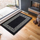 Havana Greek Key Door Mat - Black