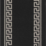 Havana Greek Key Door Mat - Black