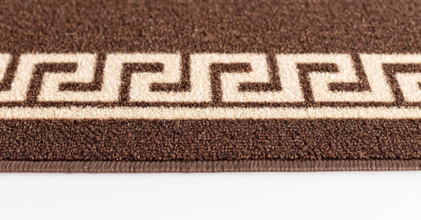 Havana Greek Key Door Mat - Brown