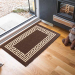 Havana Greek Key Door Mat - Brown