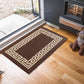 Havana Greek Key Door Mat - Brown