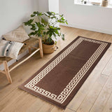 Havana Greek Key Door Mat - Brown