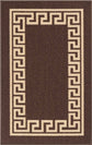 Havana Greek Key Door Mat - Brown