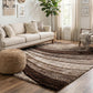California Hand-Carved Shaggy Rug - Waves Bronze