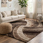 California Hand-Carved Shaggy Rug - Swirl Bronze