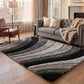 California Hand-Carved Shaggy Rug - Waves Bronze