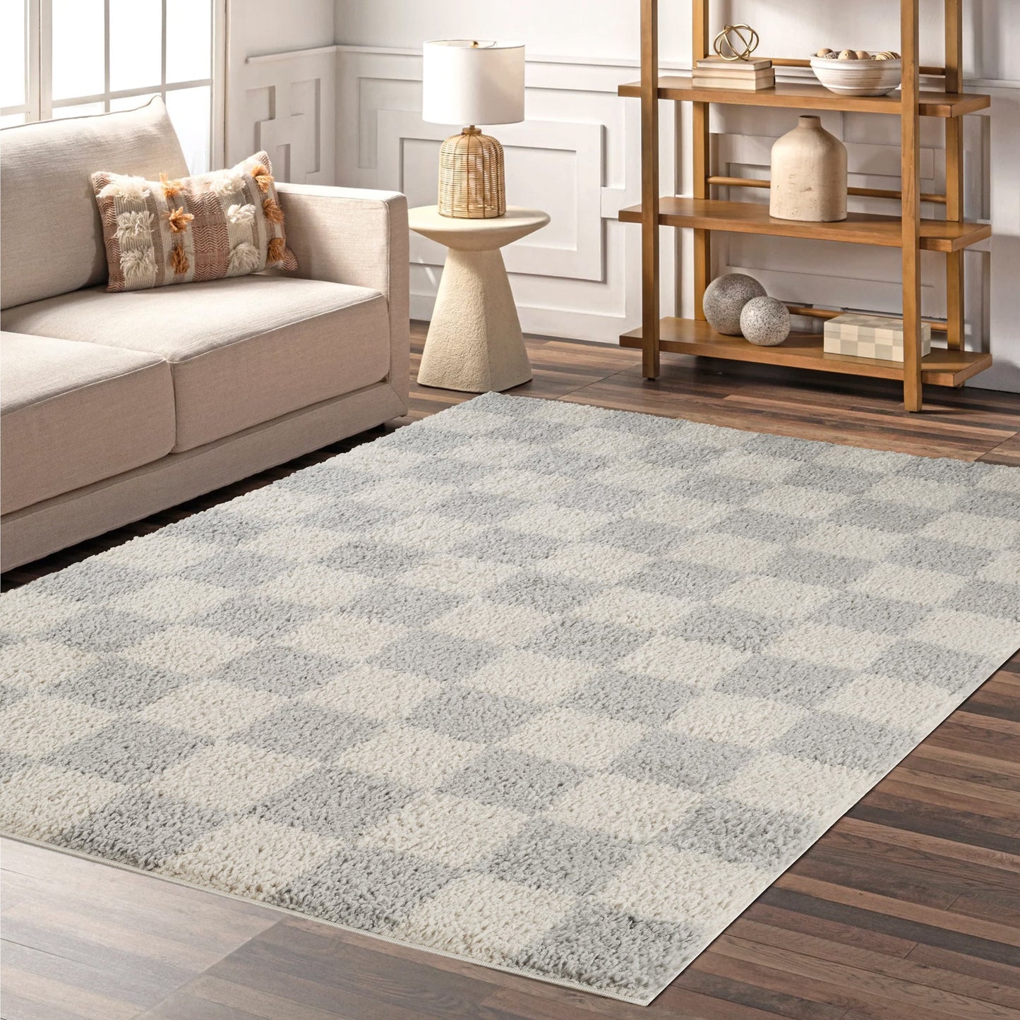 Chester Checkerboard Rug - Jade