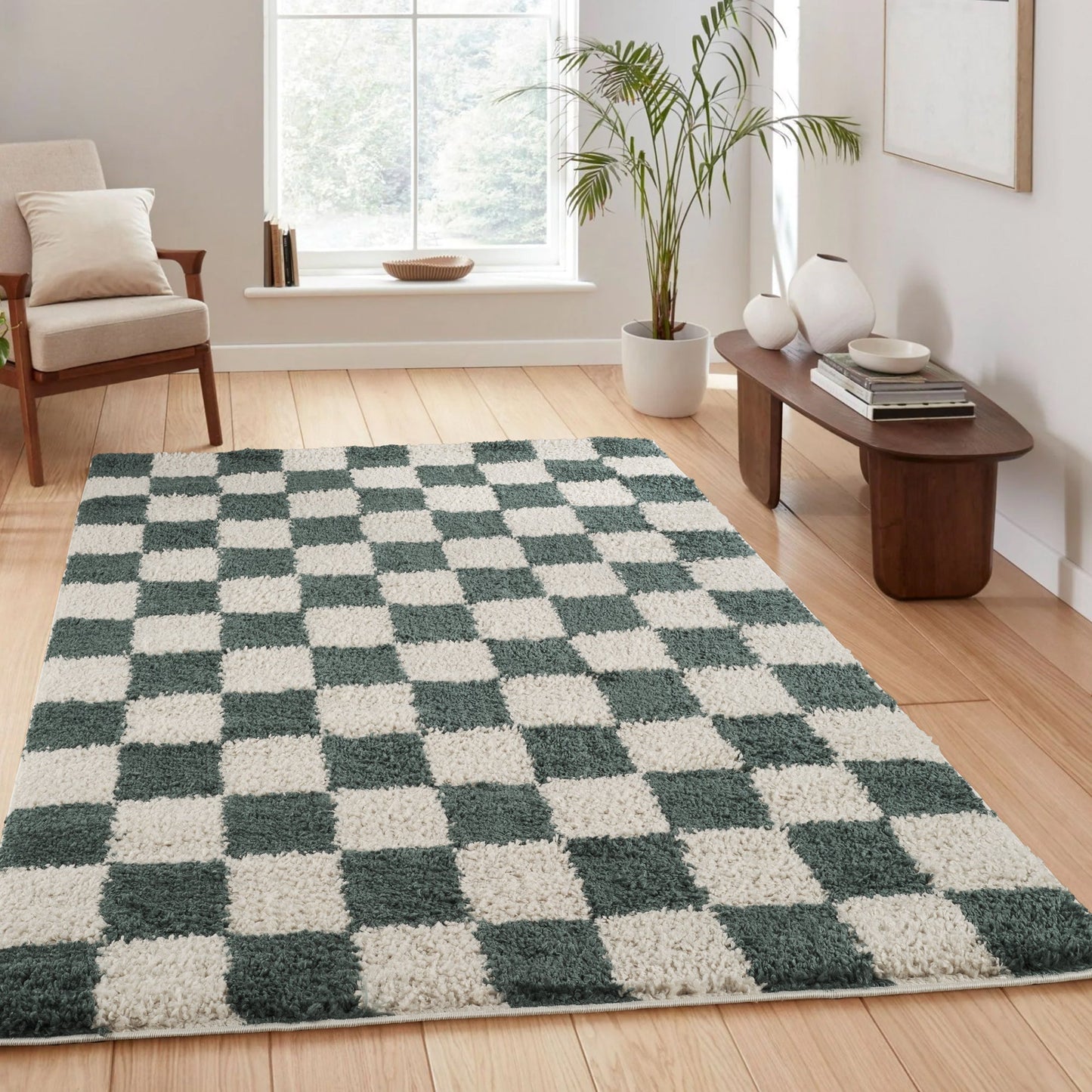 Chester Checkerboard Rug - Jade