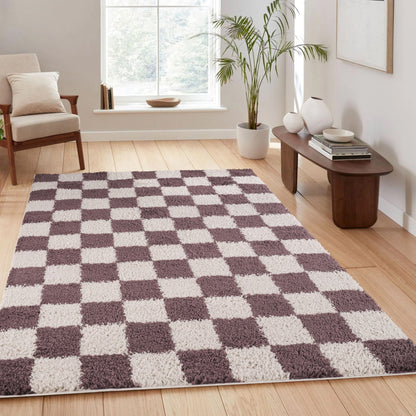 Chester Checkerboard Rug - Lilac