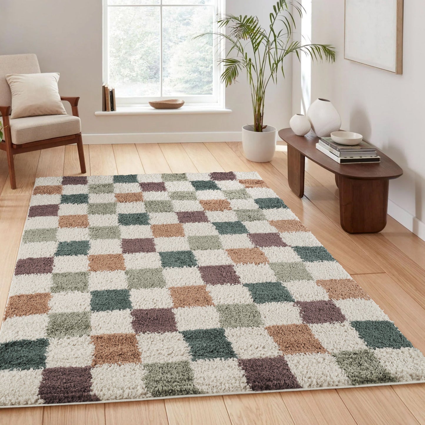 Chester Checkerboard Rug - Jade