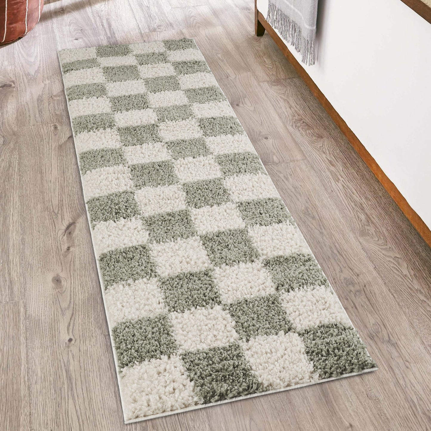 Chester Checkerboard Rug - Jade
