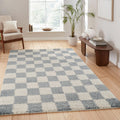 Chester Checkerboard Rug - Duck Egg Blue