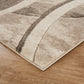 Santiago Carved Abstract Rug - Curve Grey