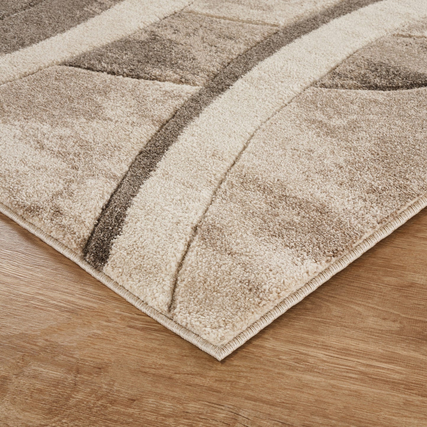 Santiago Carved Abstract Rug - Curve Grey