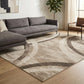 Santiago Carved Abstract Rug - Curve Grey