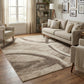 Santiago Carved Abstract Rug - Curve Grey