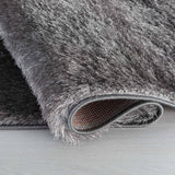 California Plain Shaggy Rug - Silver