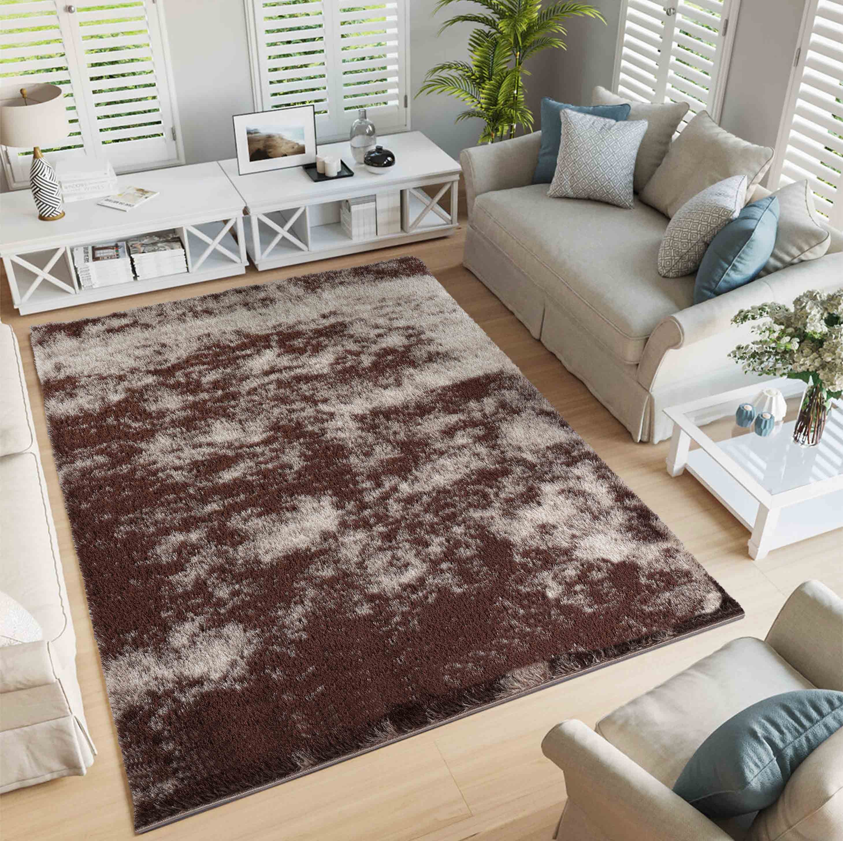 California Two-Tone Shaggy Rug - Bronze