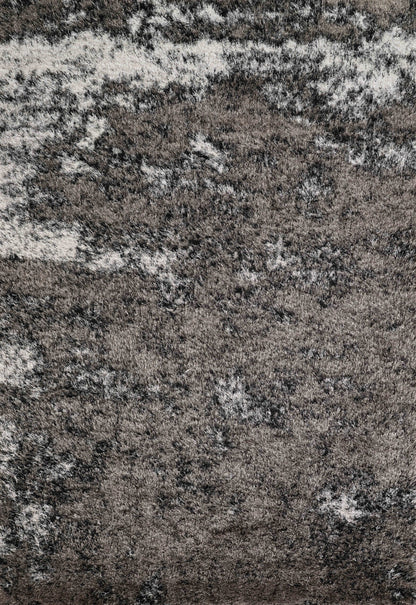 California Hand-Carved Shaggy Rug - Two Tone Silver