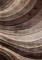 California Hand-Carved Shaggy Rug - Waves Grey