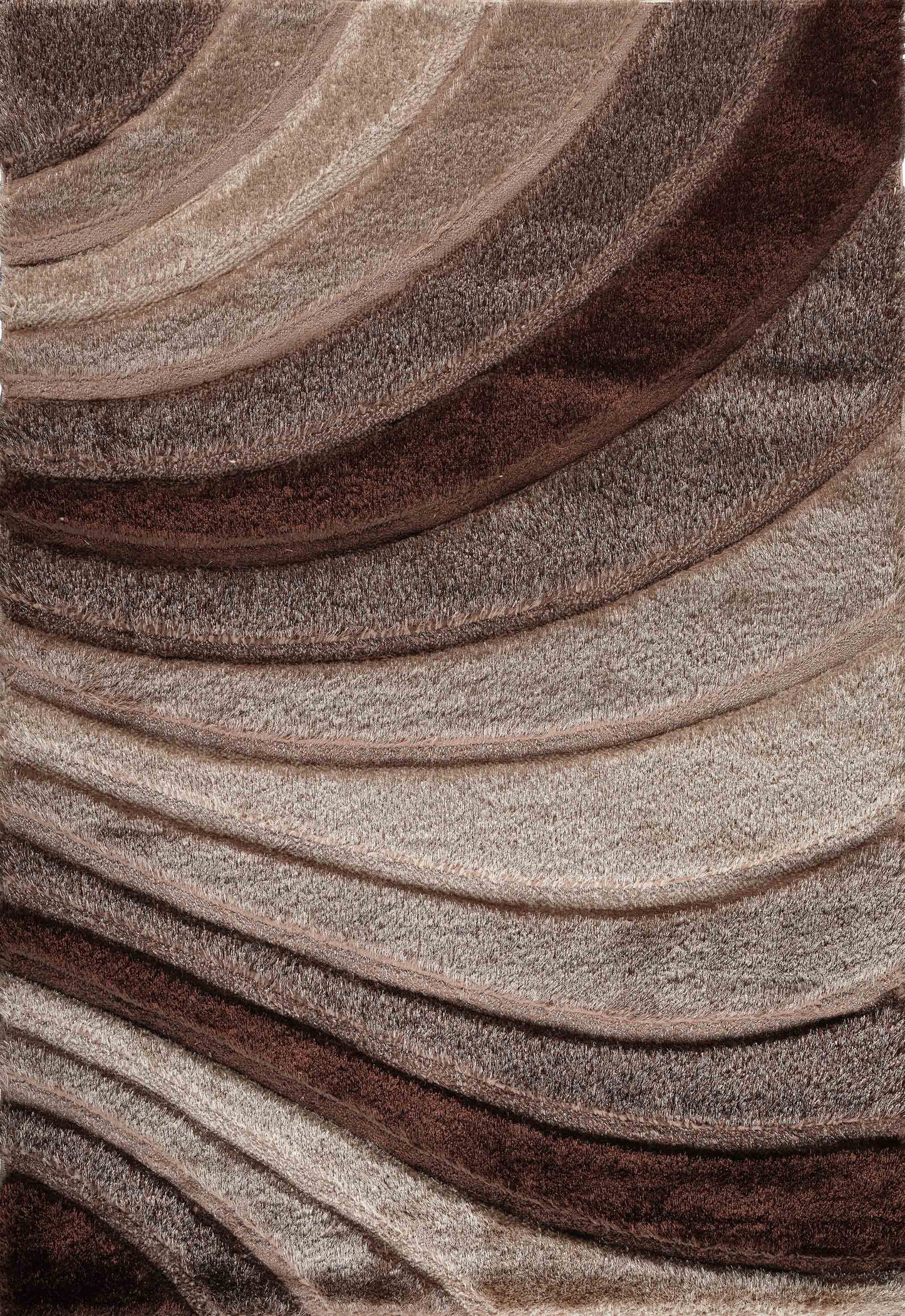 California Waves Shaggy Rug - Bronze