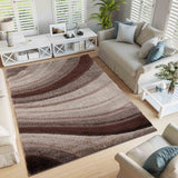 California Waves Shaggy Rug - Bronze