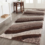 California Waves Shaggy Rug - Bronze