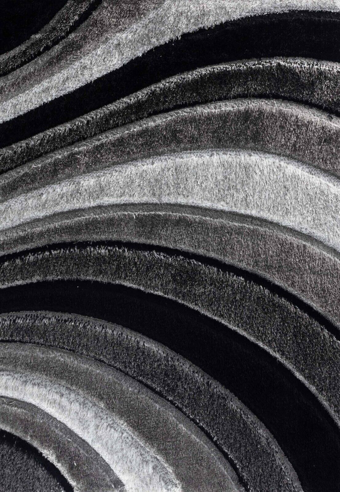 California Waves Shaggy Rug - Grey