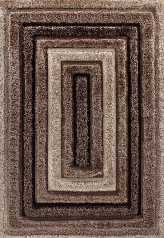 California Bordered Shaggy Rug - Bronze