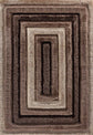California Hand-Carved Shaggy Rug - Bordered Grey